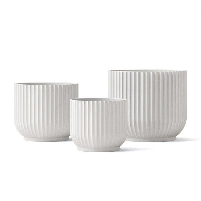 Lyngby CLASSIC Doniczka do Kwiatów 17 cm Biała