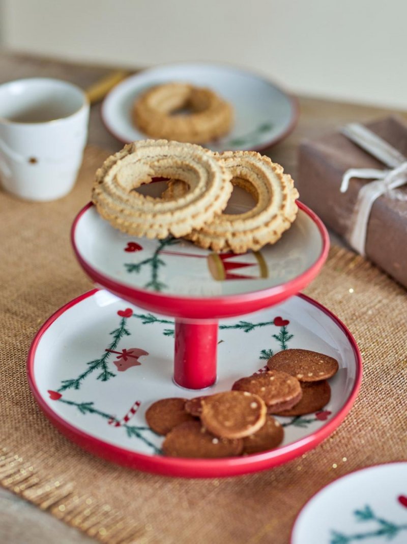 Bloomingville CHRISTMAS YULE Świąteczna Patera - Etażerka Podwójna