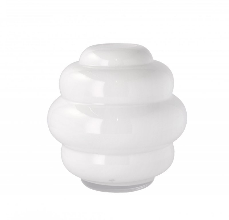 Villa Collection BUBBLE Szklany Wazon do Kwiatów 20 cm Biały