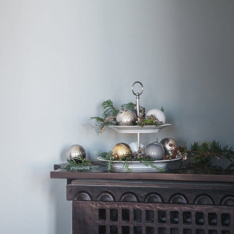 Lyngby Porcelain RHOMBE Bombka Porcelanowa - Biała