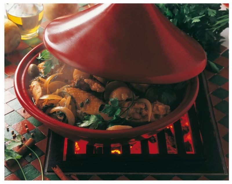 Emile Henry - Ceramiczne Naczynie do Gotowania Tagine 32 cm - Czarne