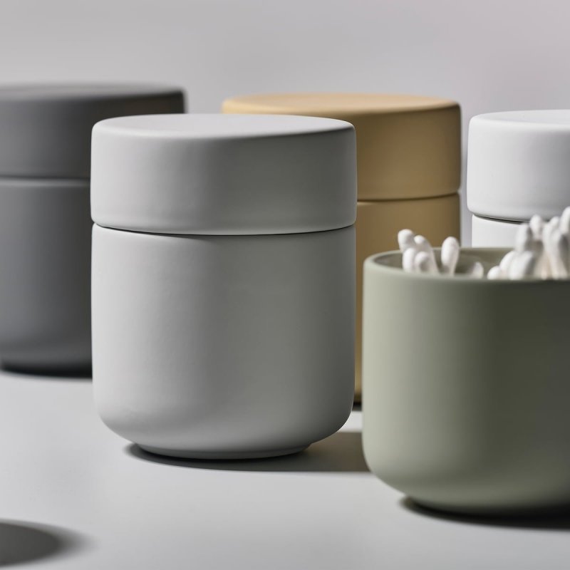 ZONE Denmark UME Pojemnik Łazienkowy - Kosmetyczny - Jasnoszary Soft Grey