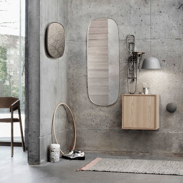 Muuto FRAMED Lustro Ścienne S - Szare / Tafla Klasyczna