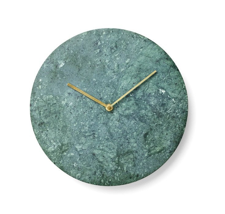 Menu MARBLE Zegar Ścienny Marmurowy / Zielony - Verde Guatemala