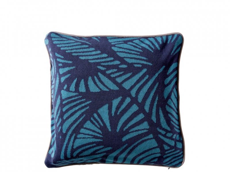 SÖDAHL Deco Leaves - Poduszka Dekoracyjna 50x50 cm Indigo