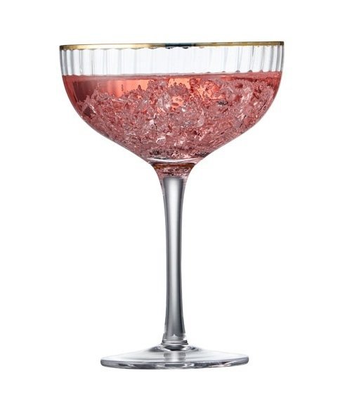 Lyngby Glass PALERMO Kieliszki Koktajlowe lub do Szampana 315 ml 4 Szt. Złote
