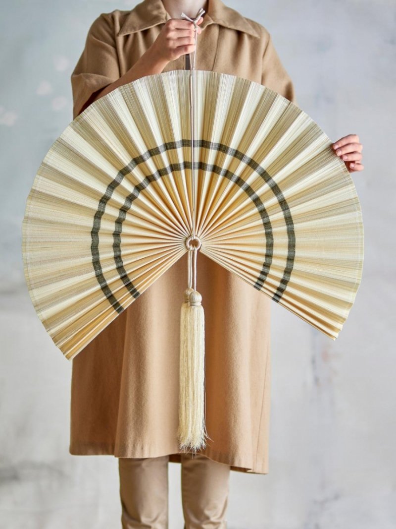 Bloomingville JAIME Dekoracja Ściena - Wachlarz 75 cm / Naturalny Odcień
