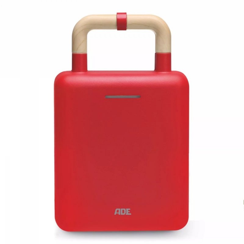 Ade KITCHEN Sandwich Opiekacz do Kanapek i Gofrownica 2w1 / Czerwony