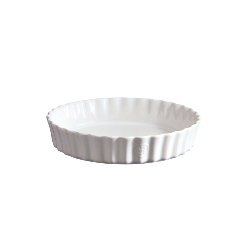 Emile Henry NATURAL CHIC Ceramiczna Forma do Tarty 24 cm Biała