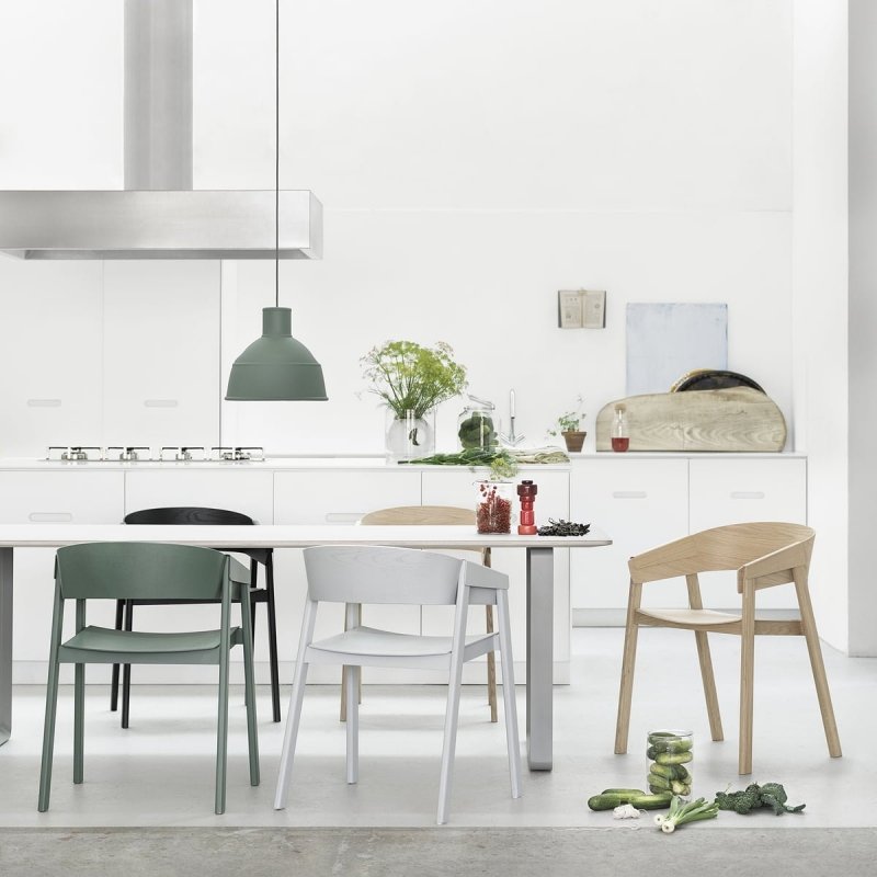Muuto COVER Krzesło Drewniane - Zielone