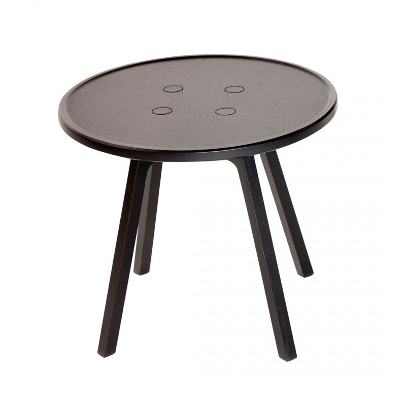 Andersen Furniture C2 Okrągły Stolik Kawowy z Drewna Dębowego 50 cm / Czarny