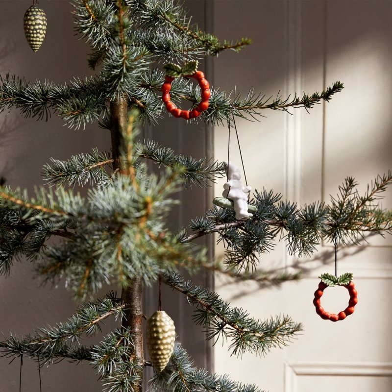 Kähler CHRISTMAS Świąteczna Zawieszka Choinkowa z Porcelany / Szyszka