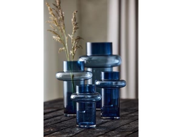Lyngby Glass TUBE Wazon do Kwiatów 20 cm / Niebieski
