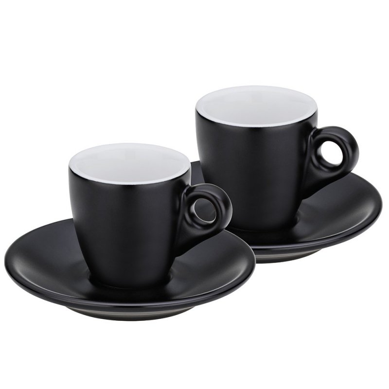 Kela MATTIA Filiżanki do Kawy Espresso 50 ml 2 Szt. Czarne
