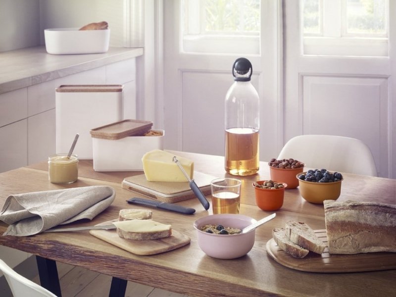 RIG-TIG by Stelton - Zestaw do Serów - Nóż + Krajacz - Niebieski