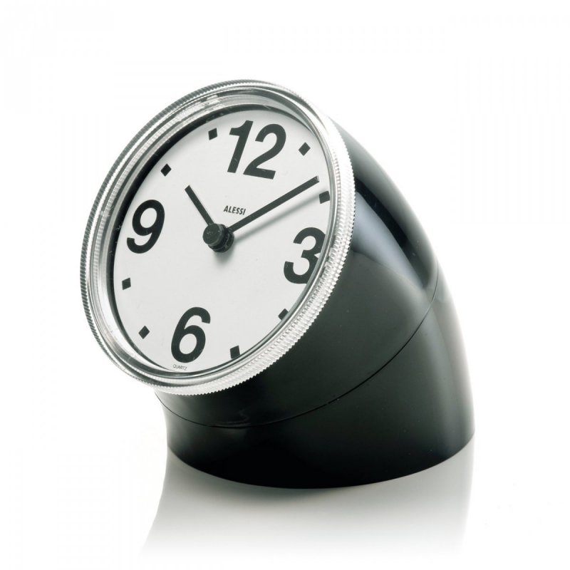 Alessi CRONOTIME Zegar Stołowy - Czarny