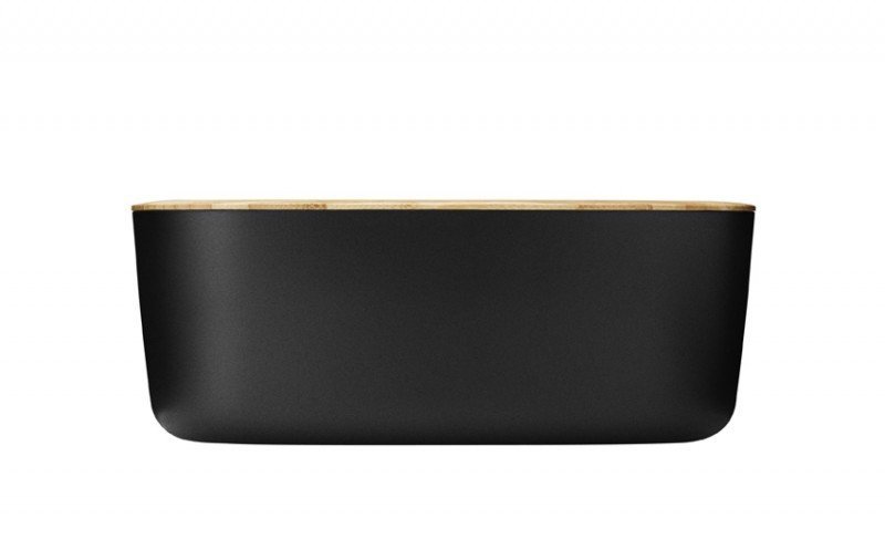 RIG-TIG by Stelton BOX-IT Chlebak - Pojemnik na Chleb z Deską Bambusową Czarny