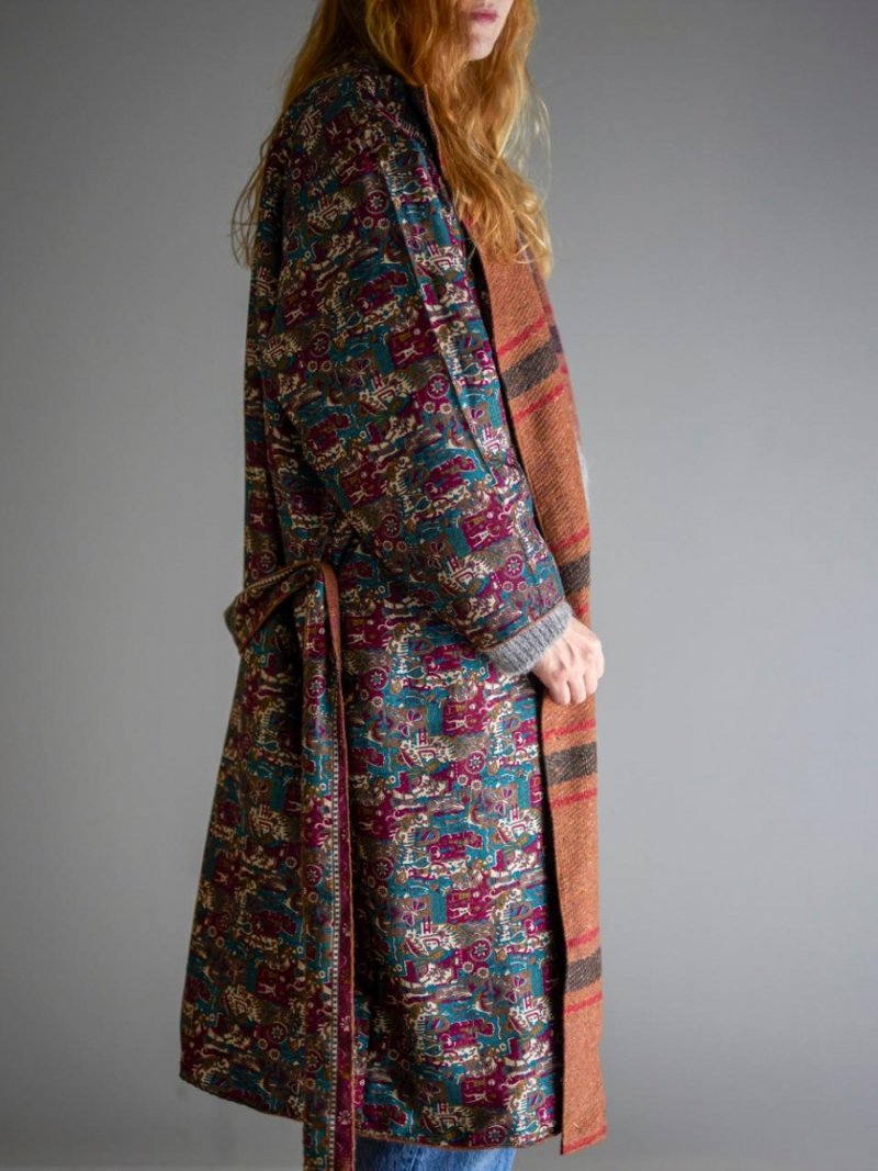 Bloomingville RIETI Kimono Dwustronne / Brązowe