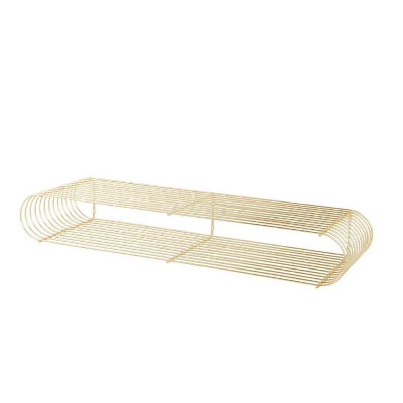 Aytm CURVA Druciana Półka Ścienna 80 cm Złota