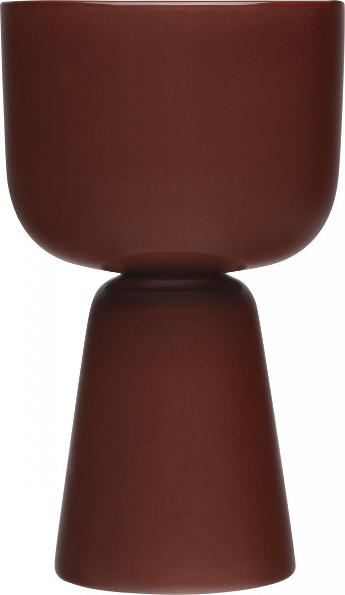Iittala NAPPULA Osłonka - Doniczka do Kwiatów 15,5 cm - Wysoka / Brązowa
