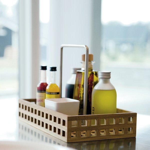 Skagerak PANTRY Drewniany Koszyk - Organizer Kuchenny z Uchwytem / OUTLET