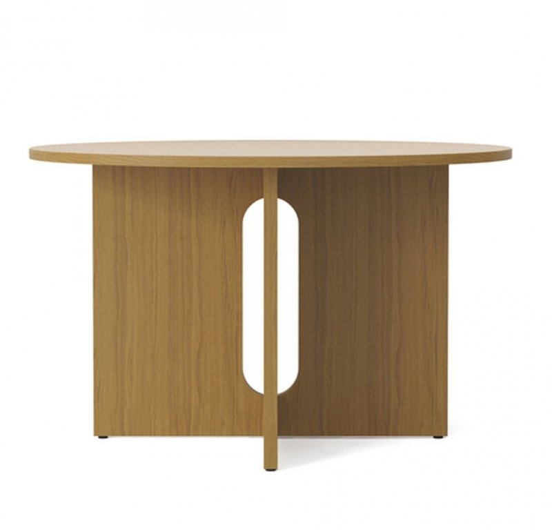 Menu ANDROGYNE Stół Okrągły 120 cm Naturalny Dąb/ Blat Dębowy