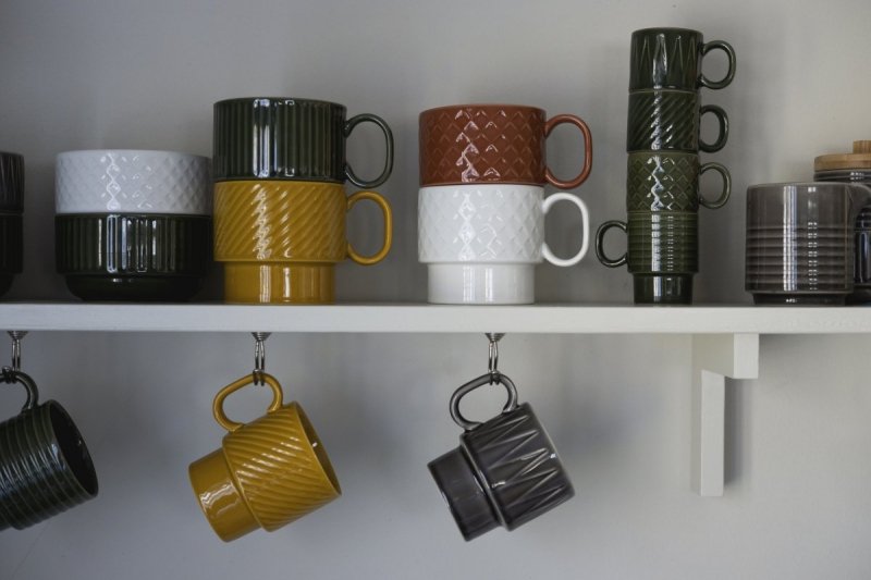 Sagaform COFFEE RETRO Filiżanka do Kawy 250 ml 2 Szt. / Zielona