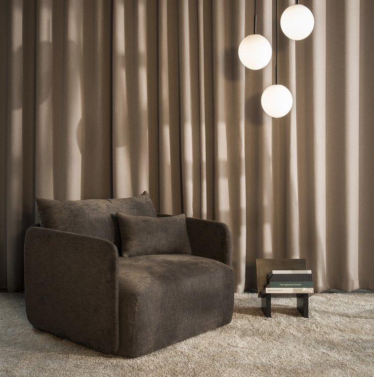 Menu OFFSET Sofa Potrójna - Tkanina Kvadrat Odcień Beżowy