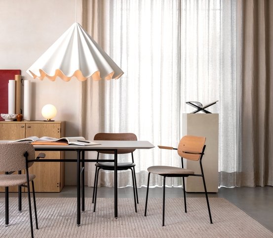 Audo DANCING Lampa Wisząca 95 cm Design Iskos-Berlin / Biała