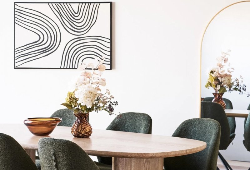 Elegancka dekoracyjna misa szklana House Nordic o organicznej formie