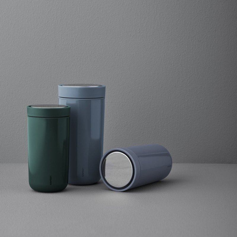 Stelton TO GO CLICK Stalowy Kubek Termiczny 200 ml Srebrny Polerowany