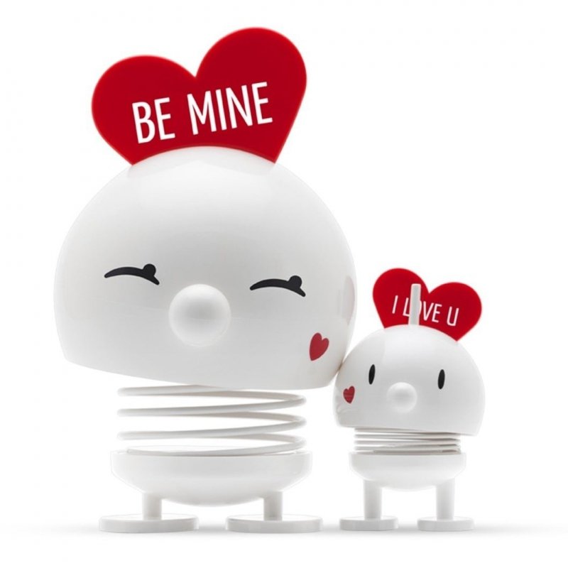 Hoptimist BUMBLE Figurka Optymisty z Serduszkiem L Biały - I Love U
