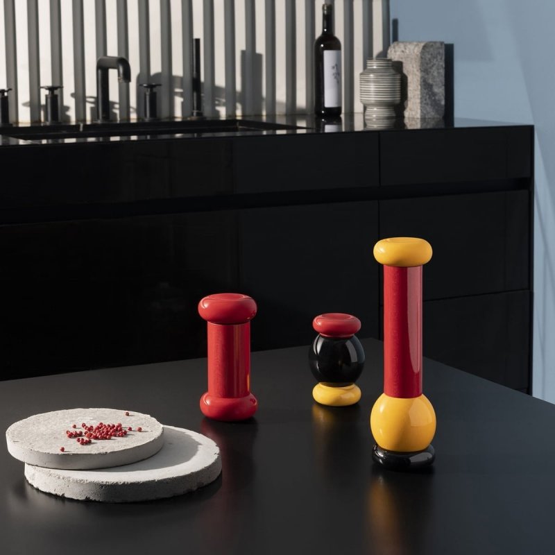 Alessi TWERGI Młynek do Soli lub Pieprzu 15 cm Żółty (100-lecie Alessi)