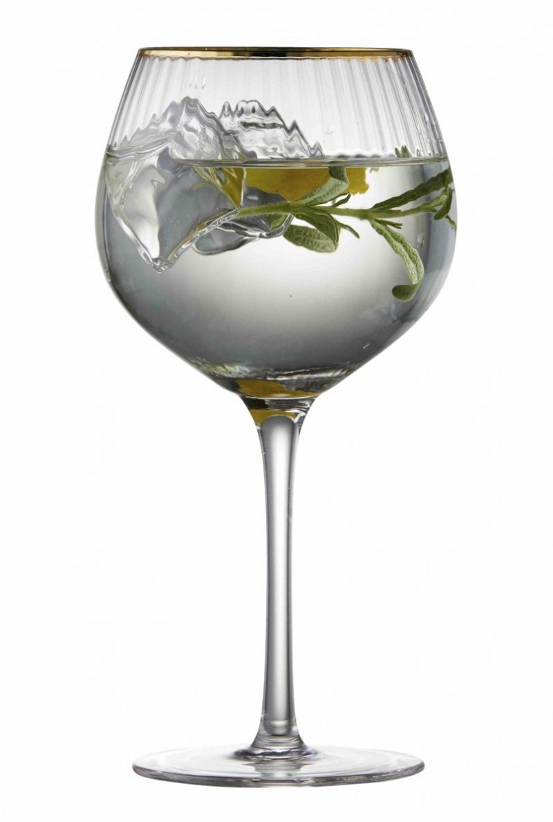 Lyngby Glass PALERMO Kieliszki Koktajlowe / do Aperola 650 ml 4 Szt. Złote
