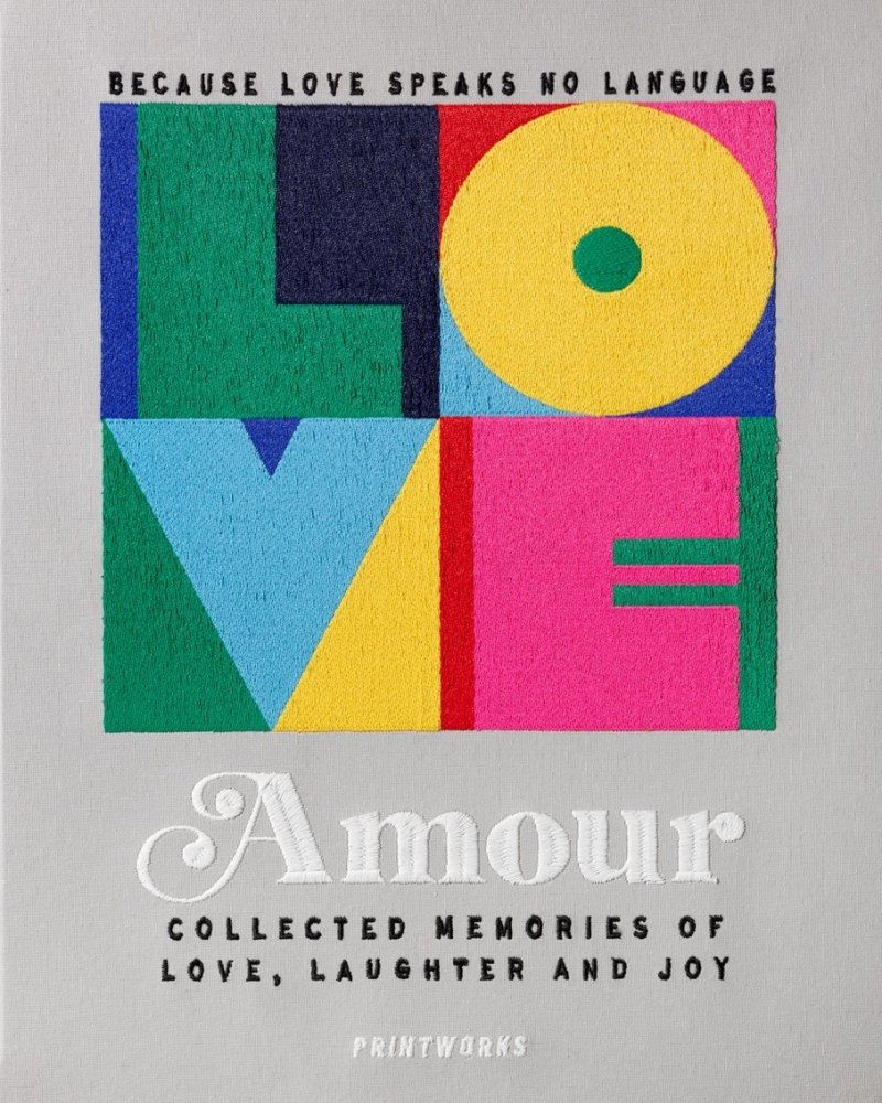 Printworks PHOTO Album do Zdjęć - Haftowany / Amour Grey Multi