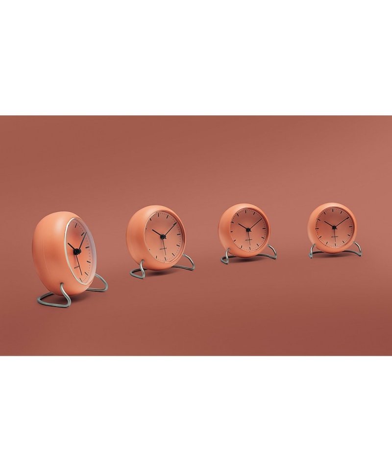 Rosendahl ARNE JACOBSEN Zegarek Stołowy - Budzik Pomarańczowy PALE ORANGE