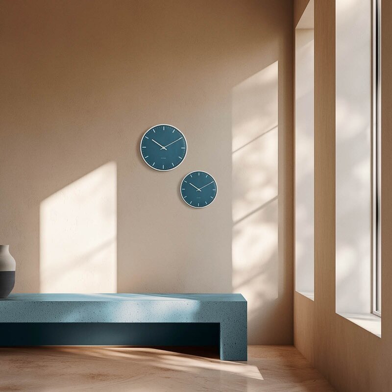 Arne Jacobsen CITY HALL Zegar Ścienny 29 cm / Niebieski