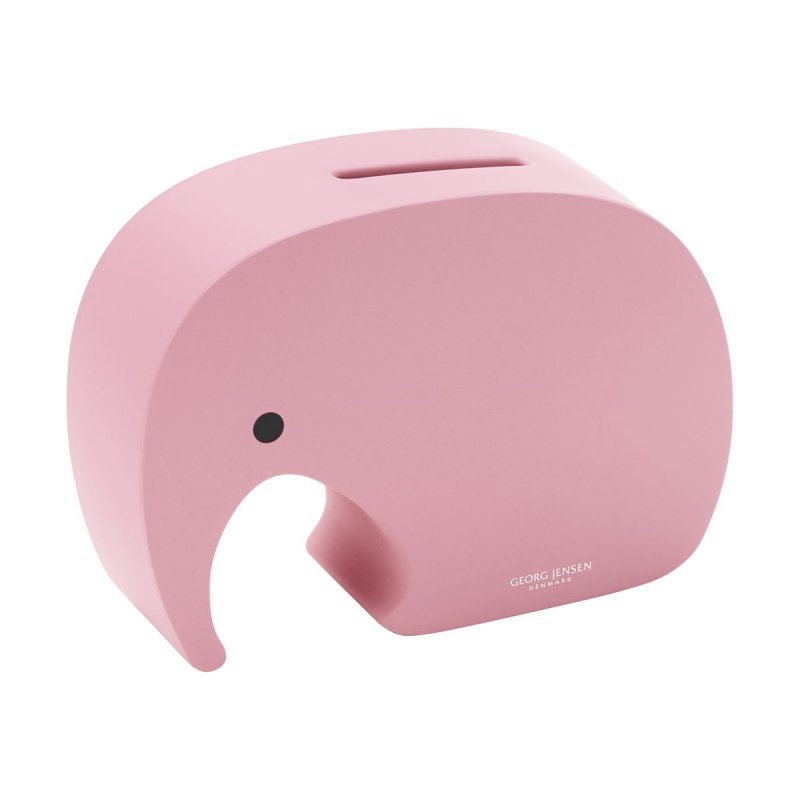 Georg Jensen MONEYPHANT Stalowa Skarbonka Słonik / Różowa