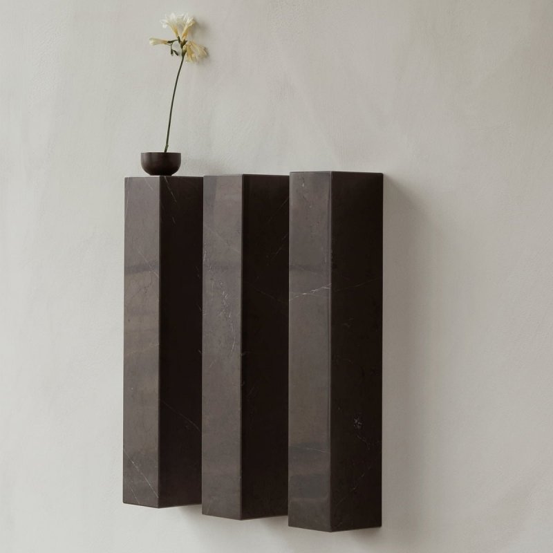 Menu PLINTH Marmurowa Półka Ścienna 60 cm / Szary Marmur Kendzo