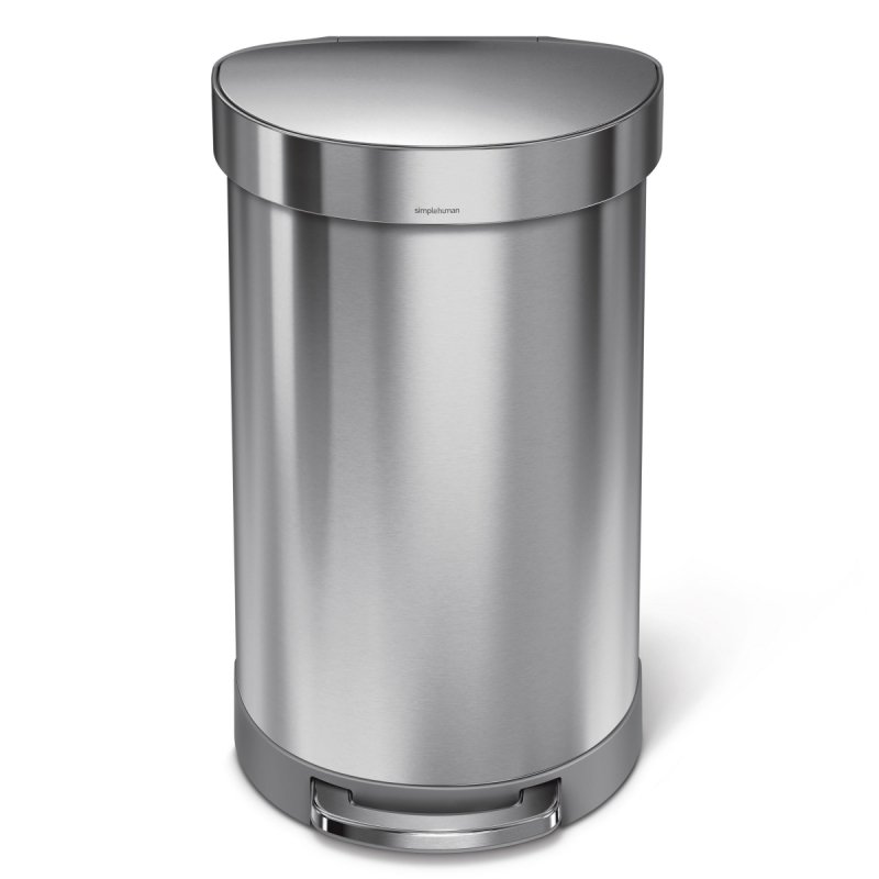 simplehuman Kosz na Śmieci Pedałowy 45 l Półokrągły - Stal FPP