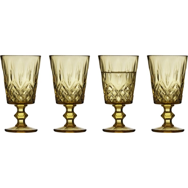 Lyngby Glass SORRENTO Kieliszki do Wina 290 ml 4 Szt. / Żółte