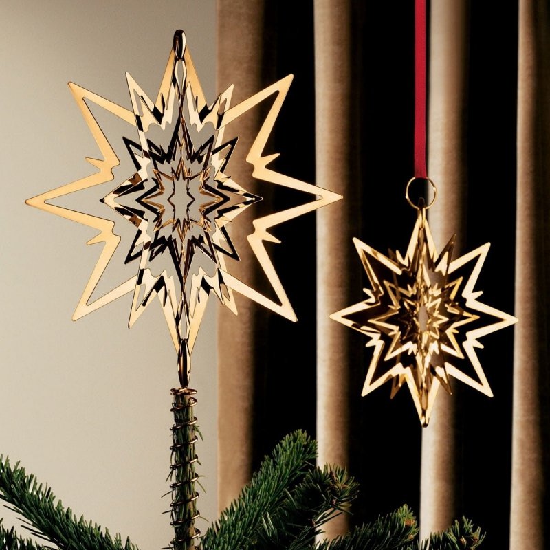Georg Jensen CHRISTMAS Gwiazda - Czubek na Choinkę 14 cm Złoty