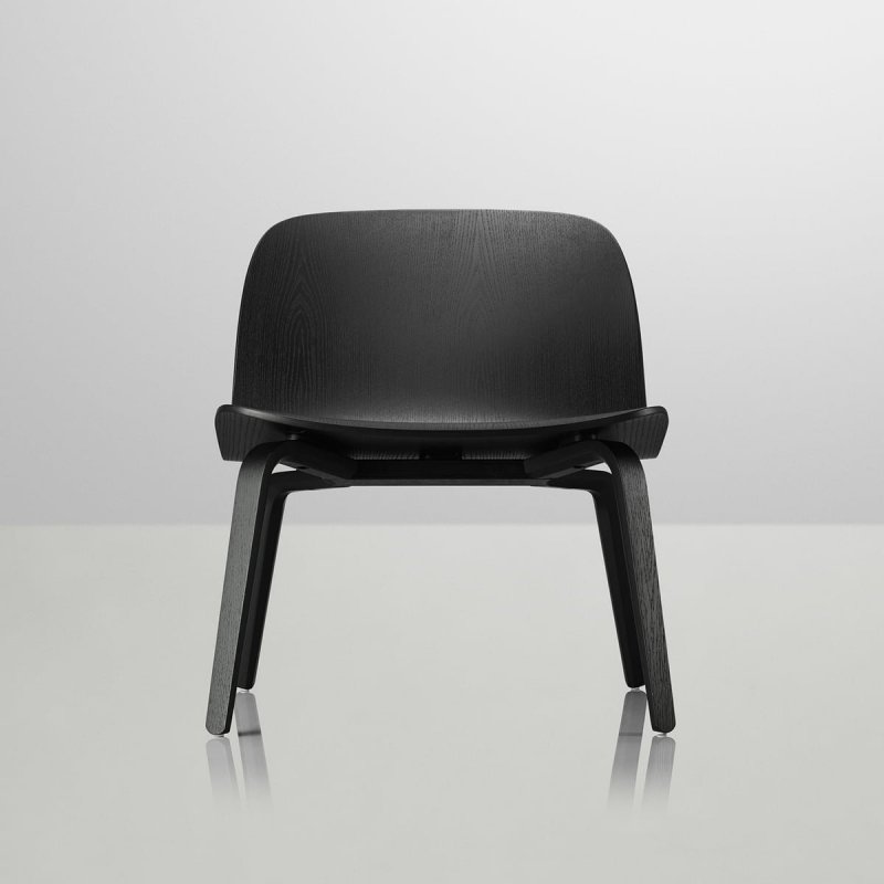 Muuto VISU LOUNGE Krzesło Drewniane - Czarne