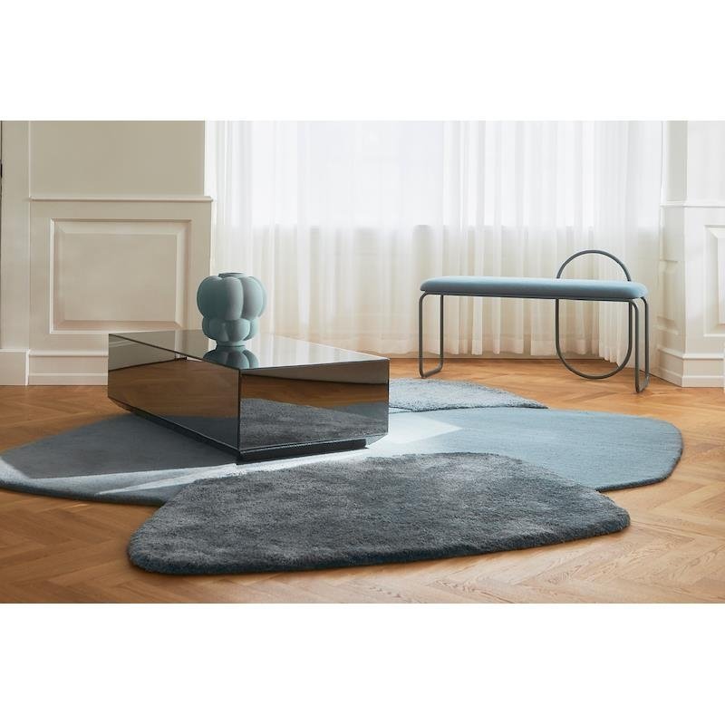 Aytm ANGUI Ławka Tapicerowana / Niebieska DUSTY BLUE BOUCLÉ