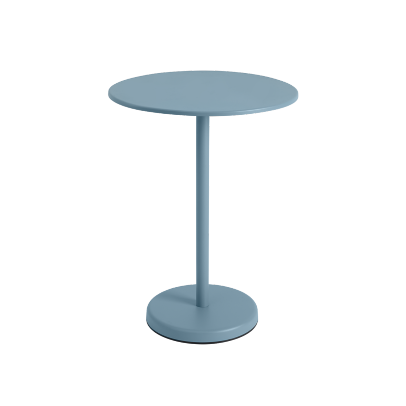 Muuto LINEAR Okrągły Ogrodowy Stolik Kawowy 70 cm / Wys. 95 cm / Niebieski