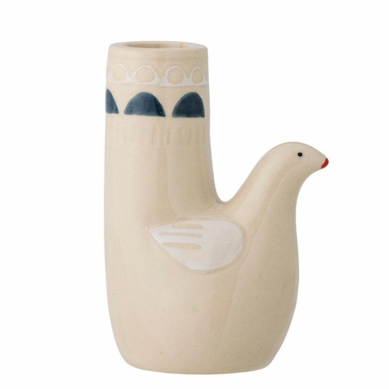 Bloomingville TRUDY Świecznik Ceramiczny Ptaszek / Biały