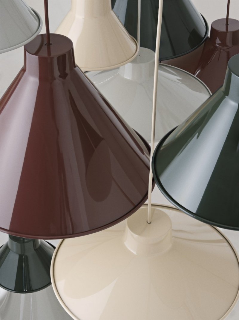 Muuto TOP PEDANT Stalowa Lampa Wisząca 36 cm Ciemnozielona