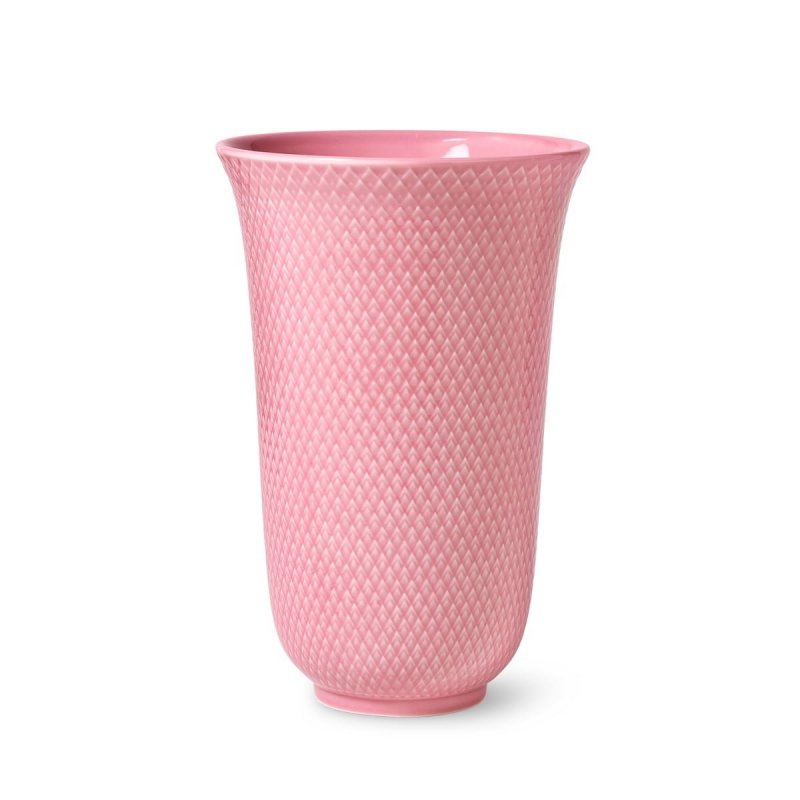 Lyngby Porcelain RHOMBE Wazon do Kwiatów 20 cm Różowy