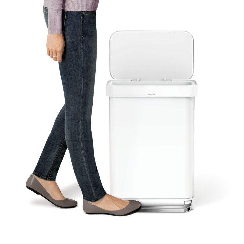 simplehuman LINER POCKET Kosz Pedałowy 55 l / Biały
