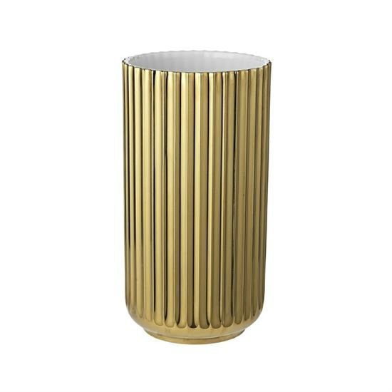 Lyngby Porcelain LYNGBY Wazon do Kwiatów 20 cm Glossy Gold - Złoty